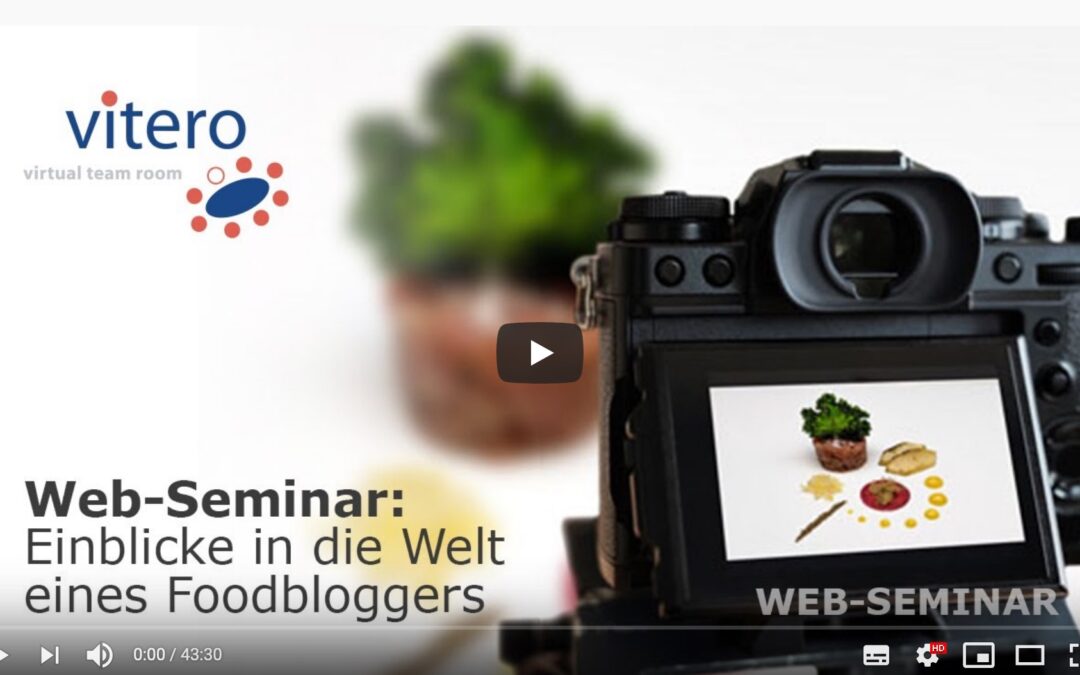 vitero Web-Seminar: Einblicke in die Welt eines Foodbloggers