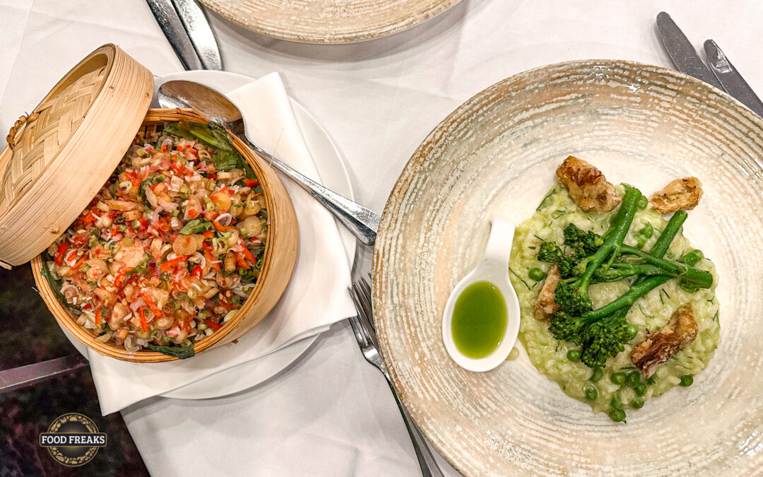 Erbsenrisotto mit Kafir