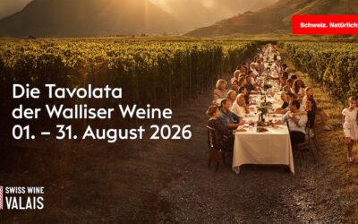Walliser Tavolatas 2026: lange Tische, Wein und Essen im ganzen Wallis